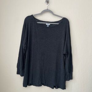 Oversized Charcoal Gray Top